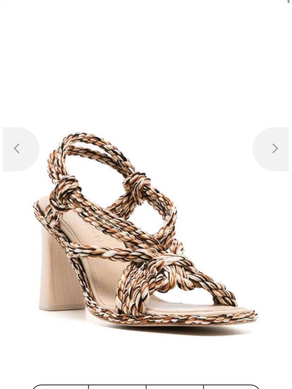 Ulla Johnson rope heel sandals-brown/black/tan-size 36/size 6 - Picture 2 of 15